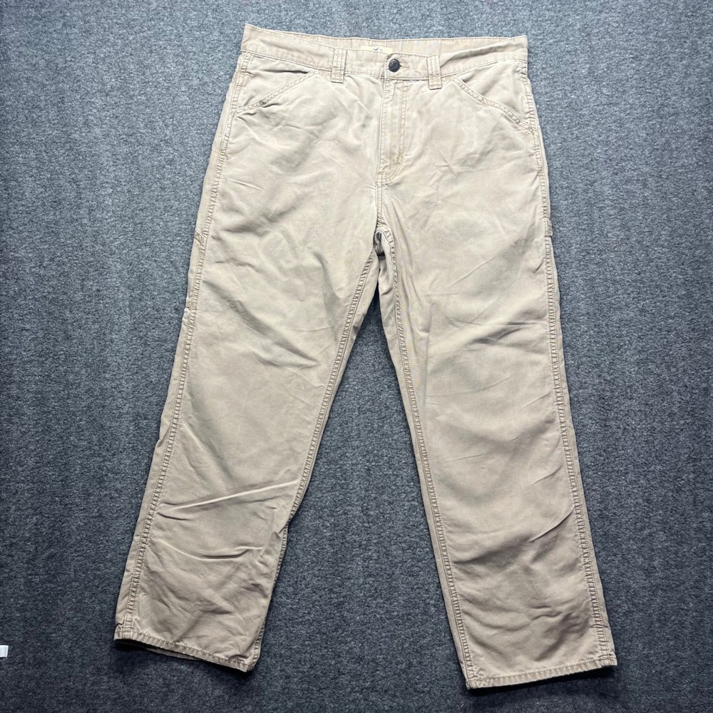 Blue Mountain Pants‎ Mens 36x32 Tan Carpenter Fits 36x30 Canvas Utility Workwear